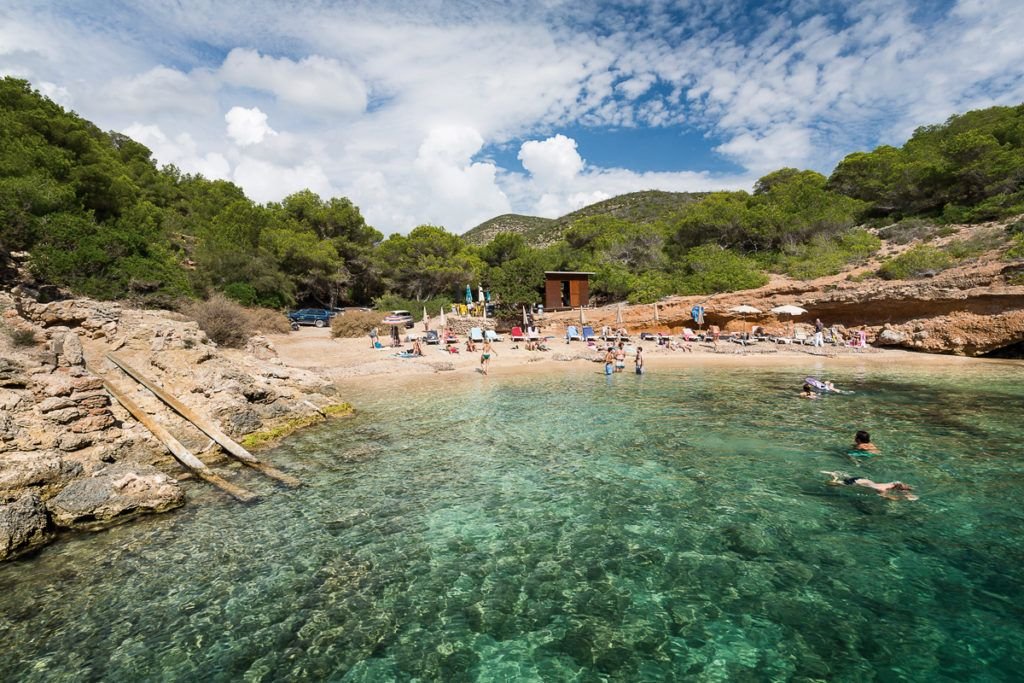 Cala Mastella — tiny stone jetty and crystalline still cove